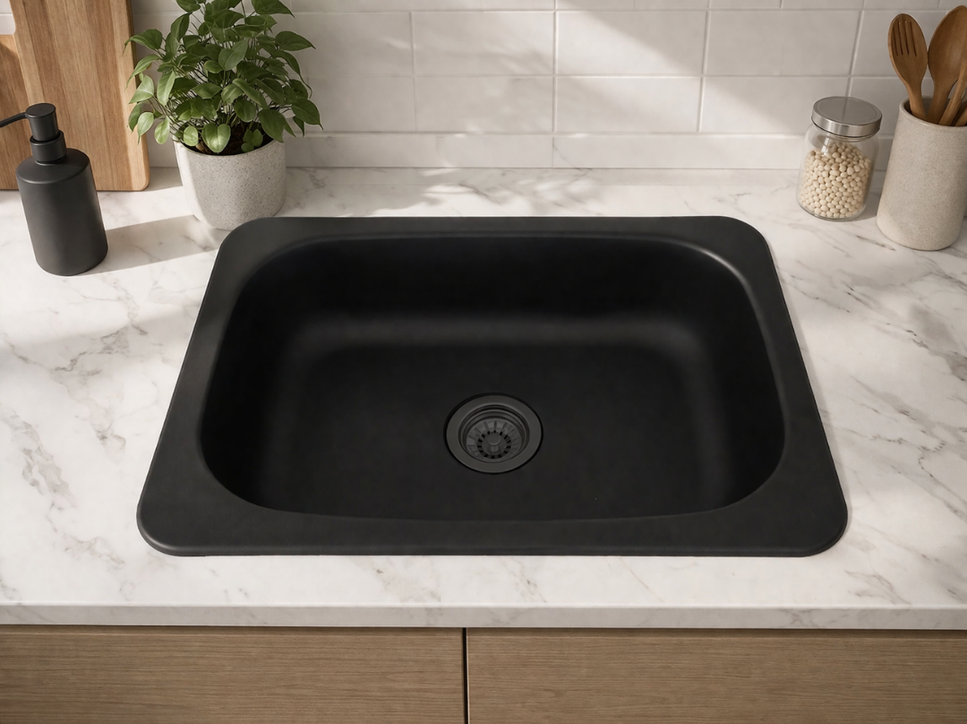Lavaplatos vital basic 60x40 submontar negro