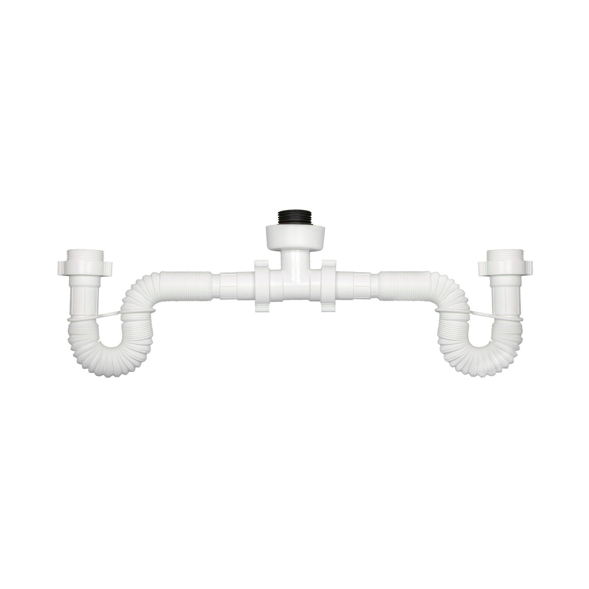 Sifón doble flexible Blanco